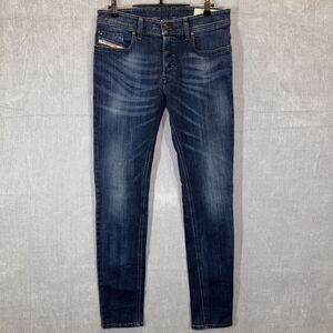 Diesel Jeans Mens W29 L30 Blue Troxer R79K6 Slim Skinny Stretch Button Fly Denim